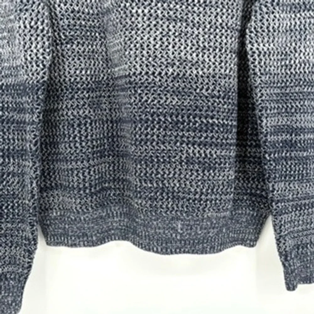 NWT Banana Republic Open Knit Ombre Cotton Pullover Sweater Blue Gray‎ Size XL